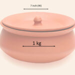 Red Terracotta Big Cooking Pot with Lid (1 kg) M05