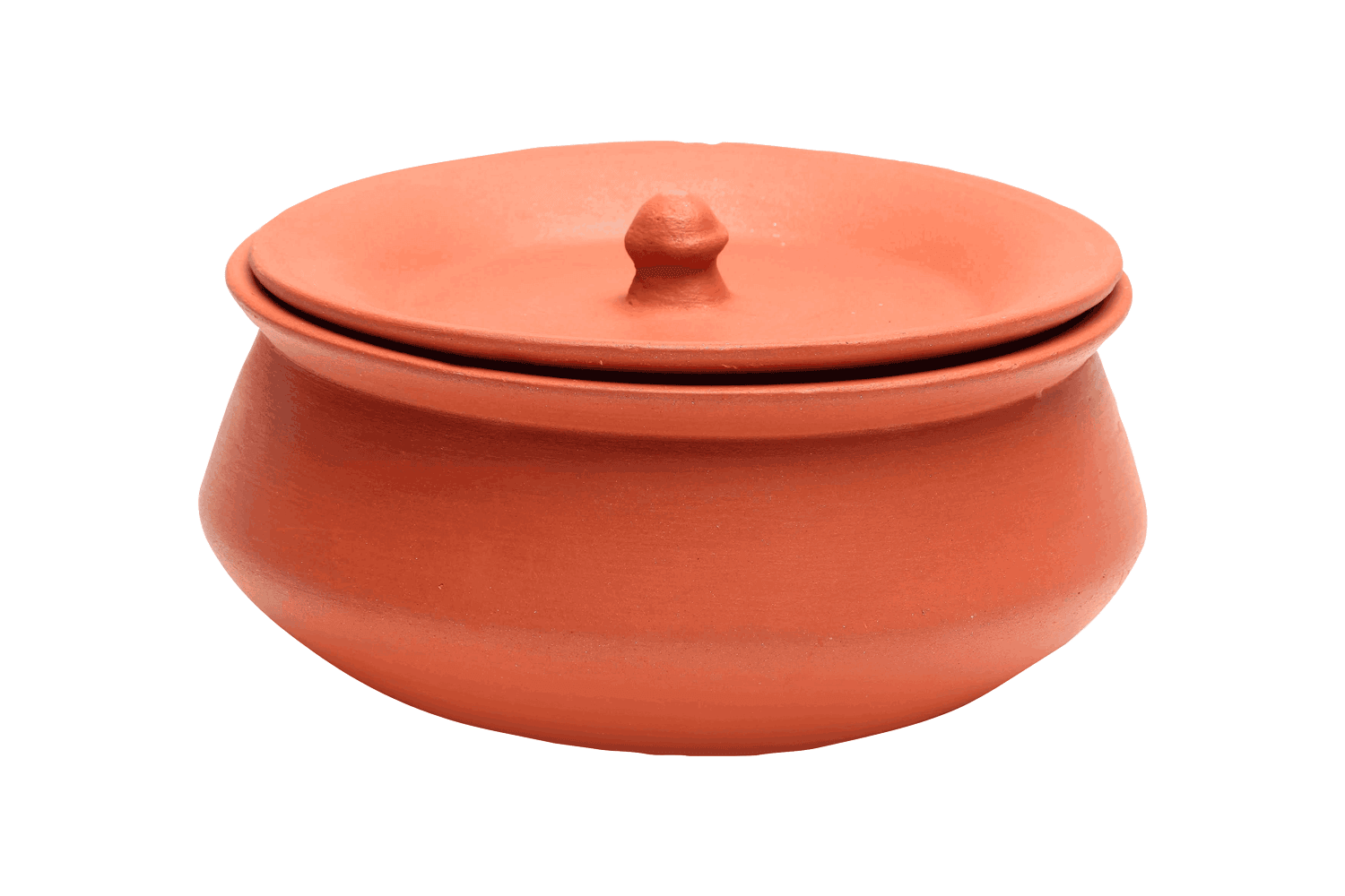 Red Terracotta Medium Cooking Pot with Lid (600 ml) M04