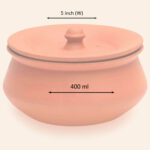 Red Terracotta Small Cooking Pot with Lid (400 ml) M03