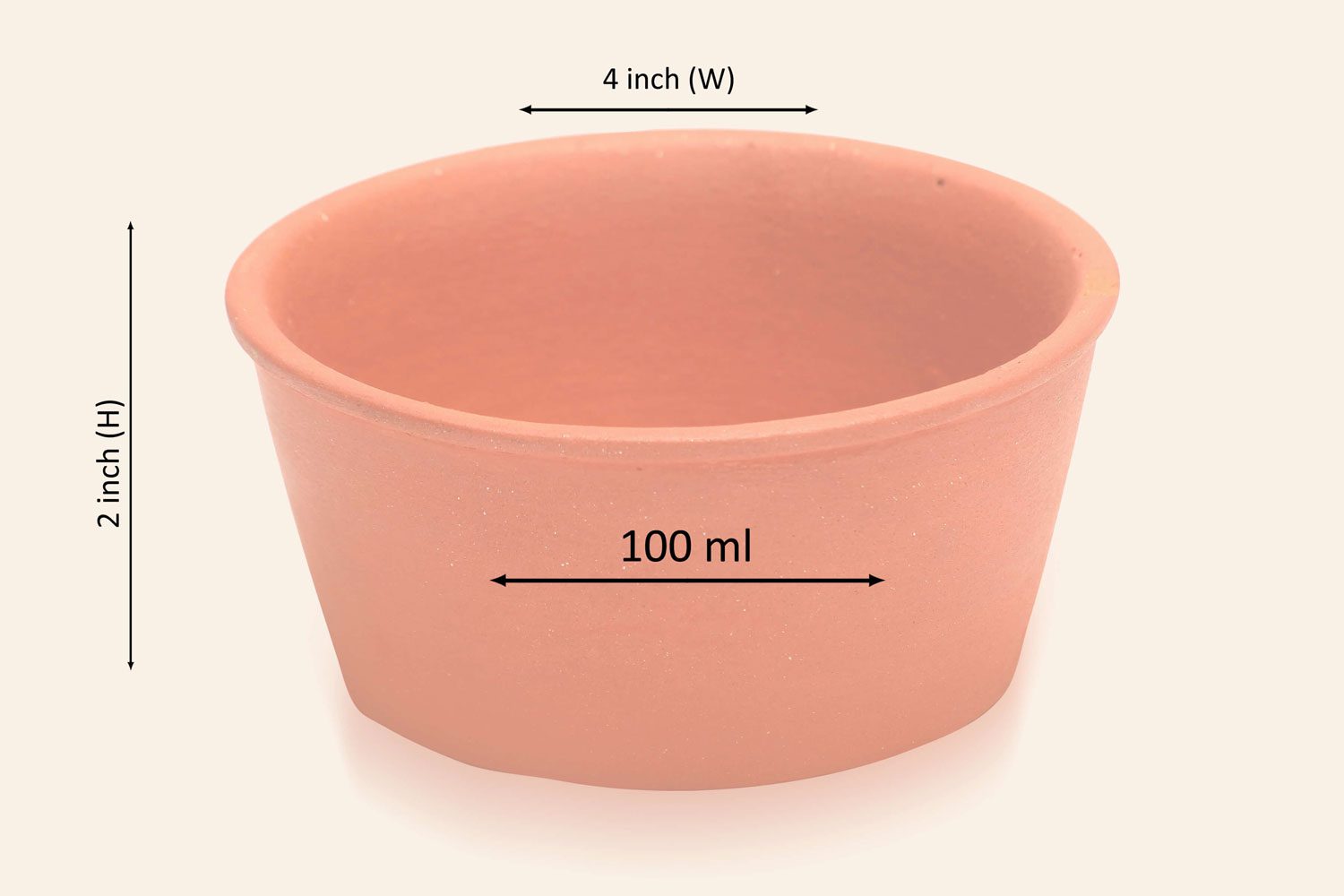 Terracotta Curd Small Serving Bowl (100 ml) - Image 2