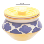 Ceramic Coloured Round Mini Pickle Jar J14