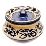 Ceramic Coloured Round Mini Pickle Jar J16