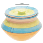 Ceramic Coloured Round Mini Pickle Jar J15