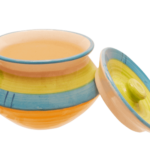Ceramic Coloured Round Mini Pickle Jar J15