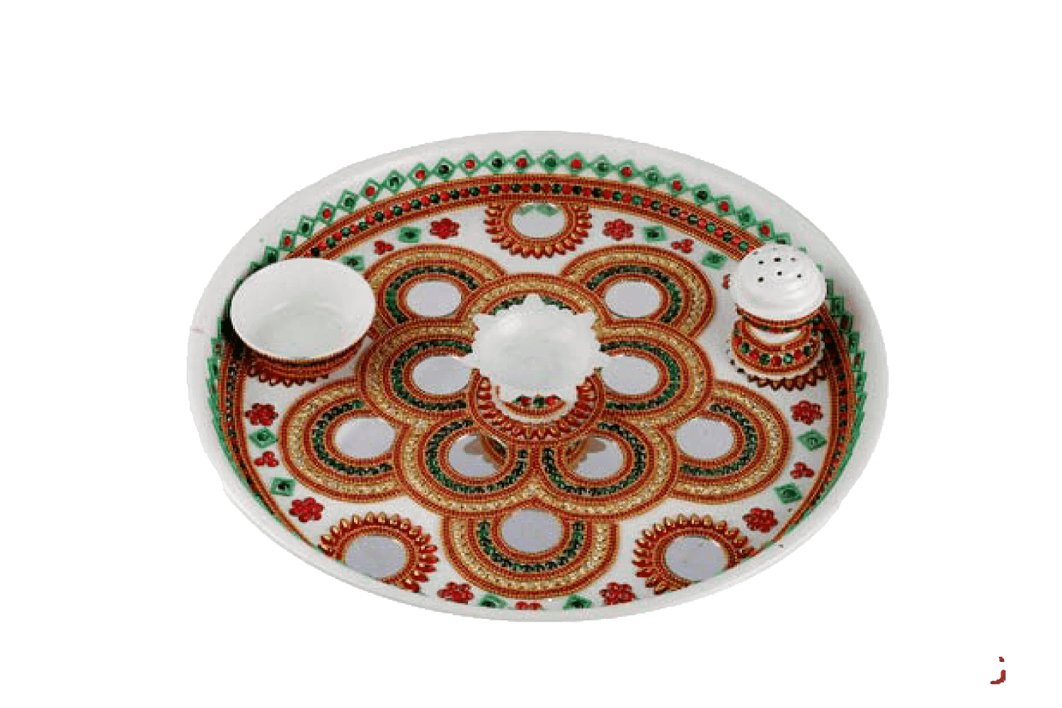 Zardosi Puja Thali 656