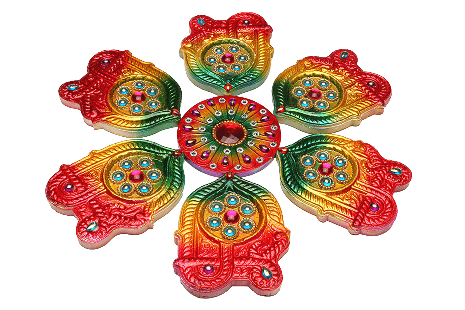 CLAY RANGOLI 1 (Pack of 4)