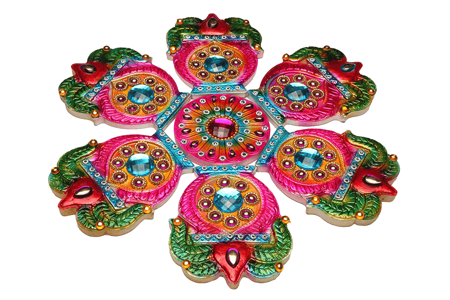 CLAY RANGOLI 2 (Pack of 4)
