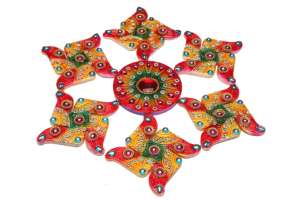CLAY RANGOLI 3 (Pack of 4)