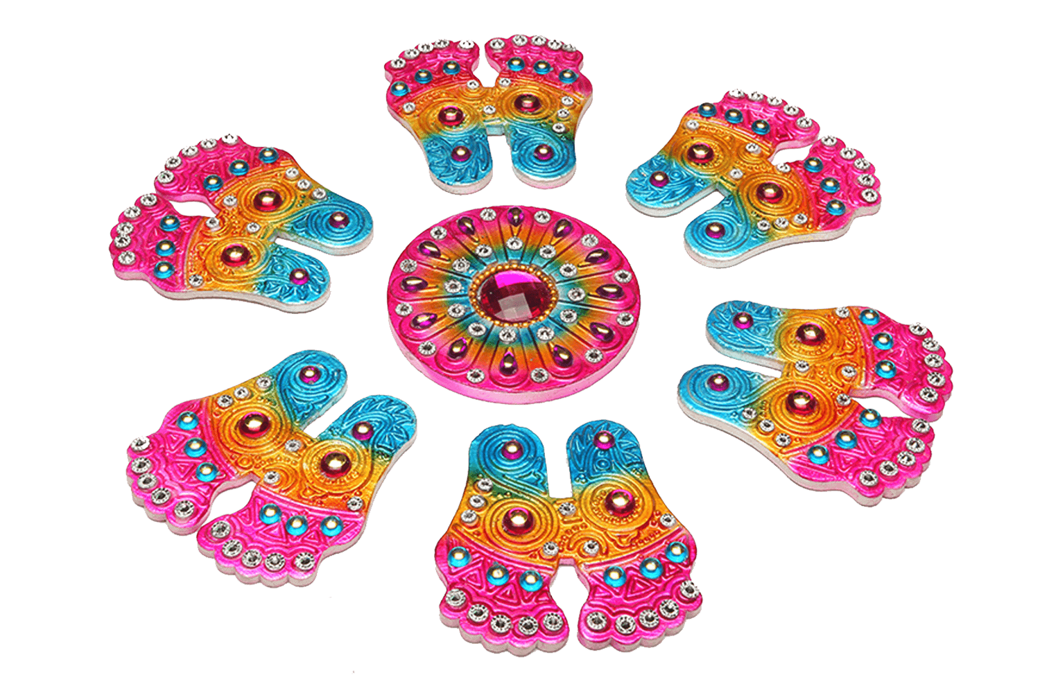 CLAY RANGOLI 4 (Pack of 4)
