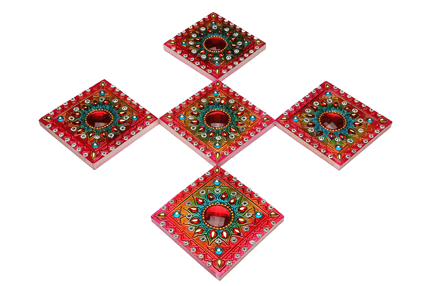 CLAY RANGOLI 5 (Pack of 4)