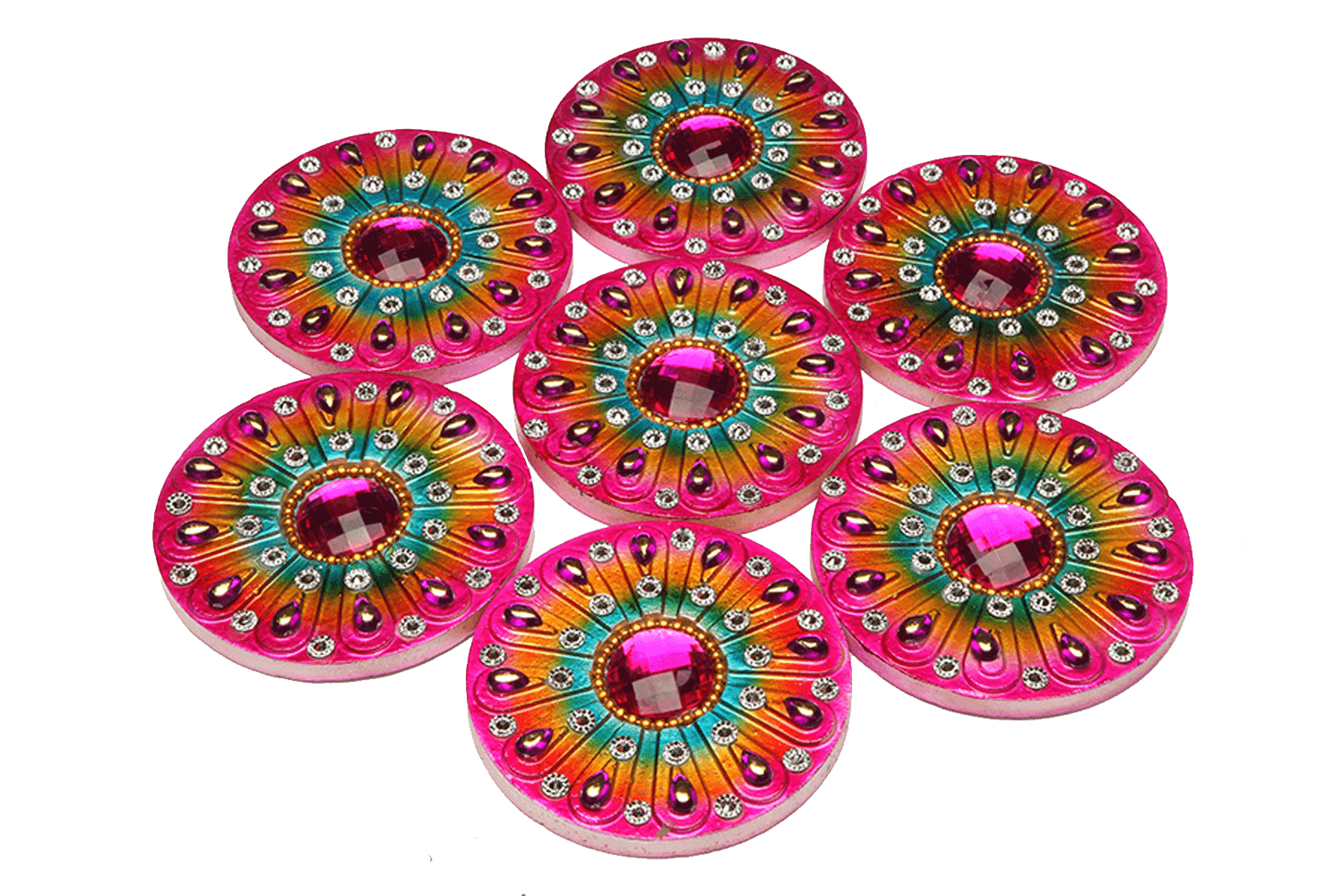 CLAY RANGOLI 6 (Pack of 4)