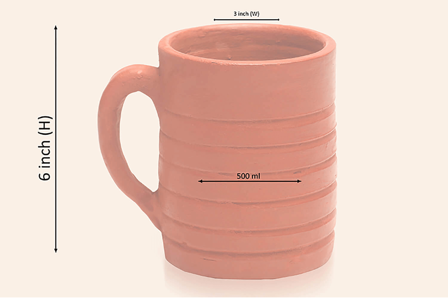 Terracotta Big Milk Mug M50 (Pack of 2) - Image 2