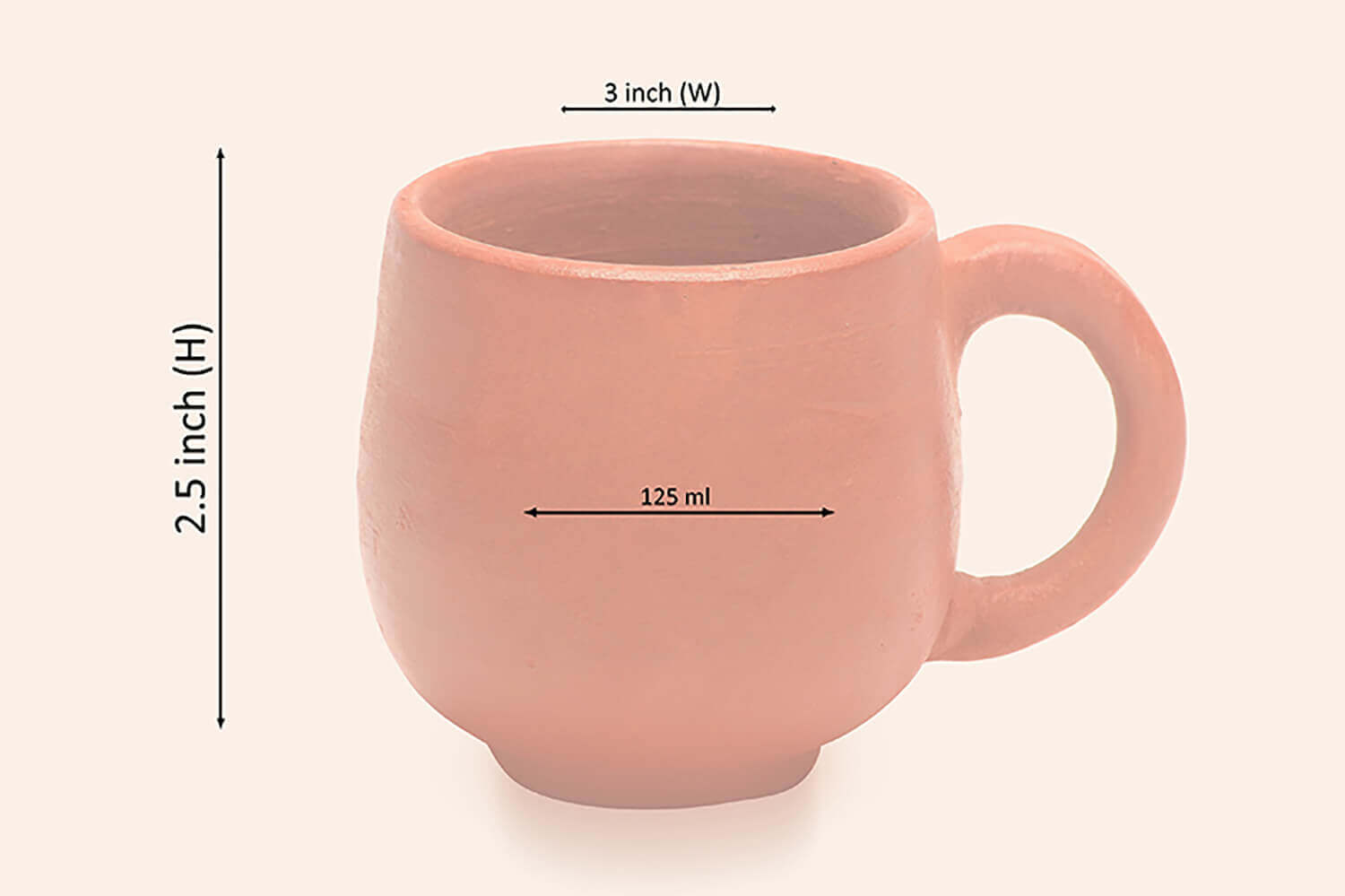 Red Terracotta Tea Cup M51 (Pack of 6) - Image 2