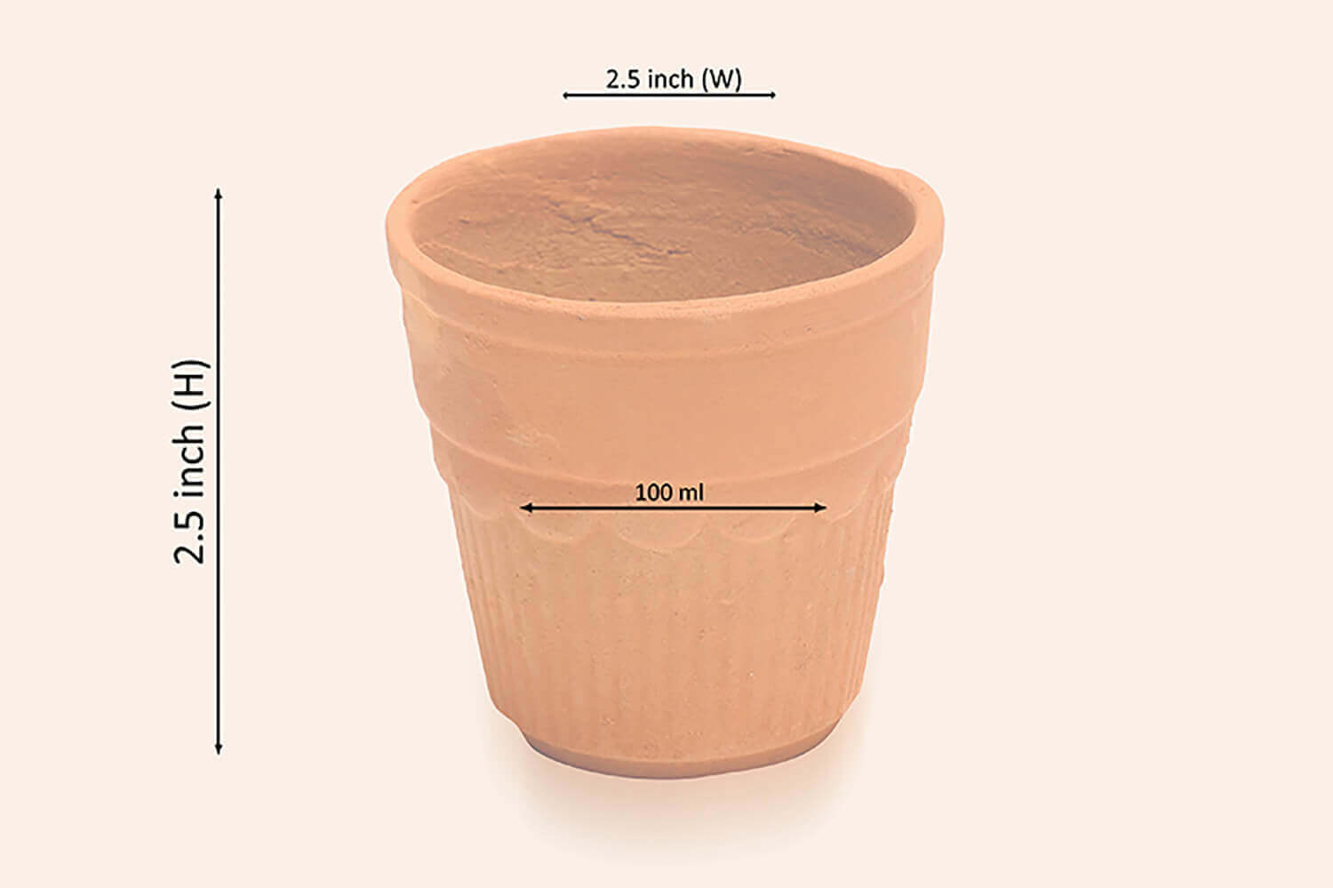 Terracotta Tea Kulhad M57 (Pack of 12) - Image 2