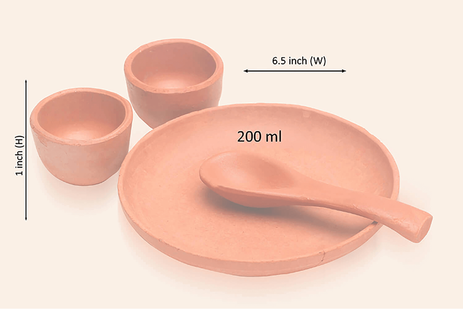 TerraCotta Round Rice Serving Plate (200 ml) G M34 - Image 3